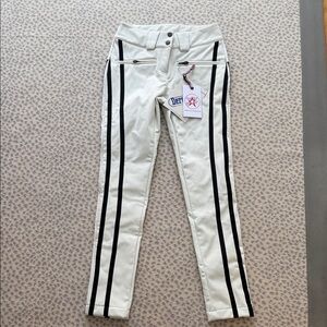 Perfect Moment Aurora skinny White Pants with Black Stripes